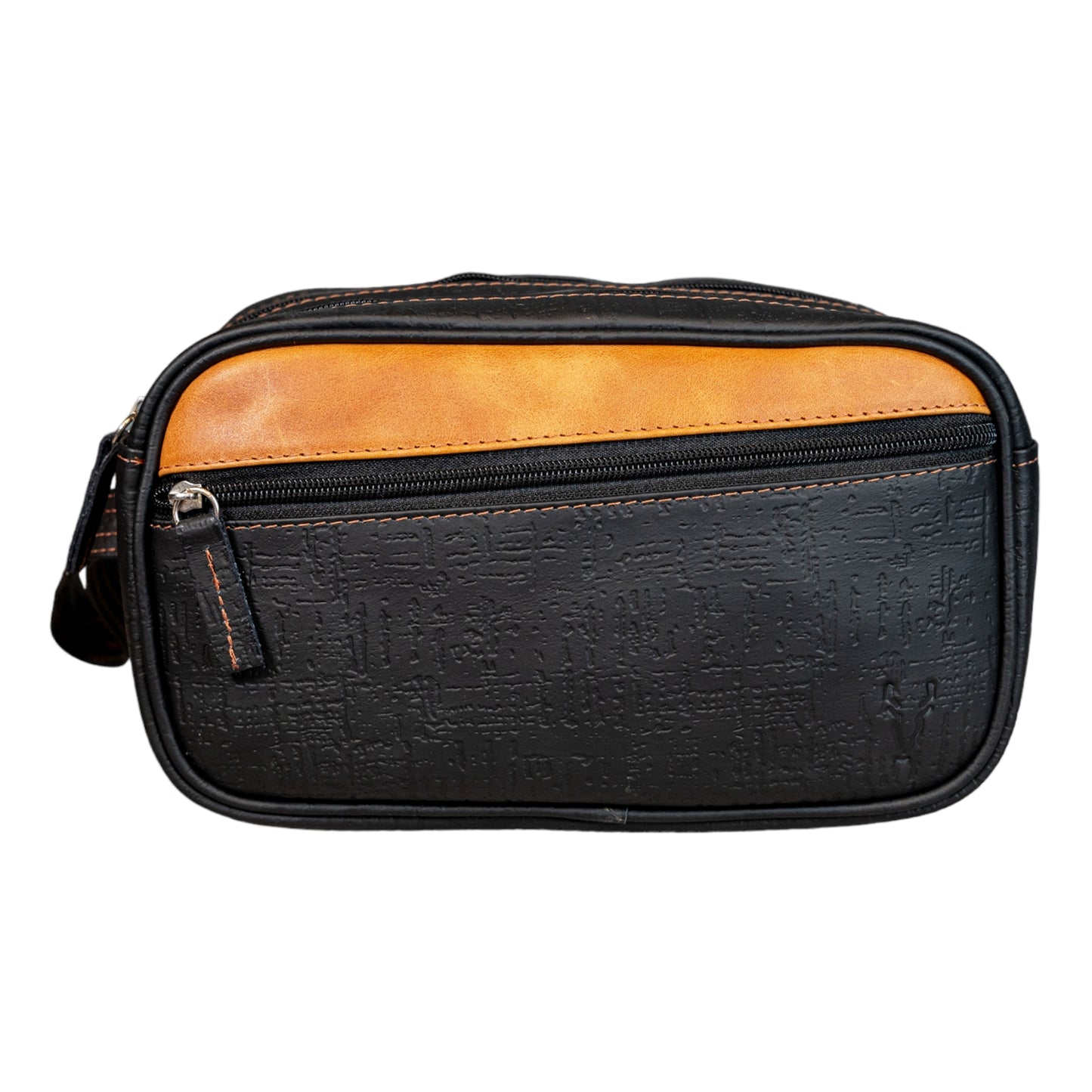 Neceser Doble Negro Egipcio interior Mostaza Vintage
