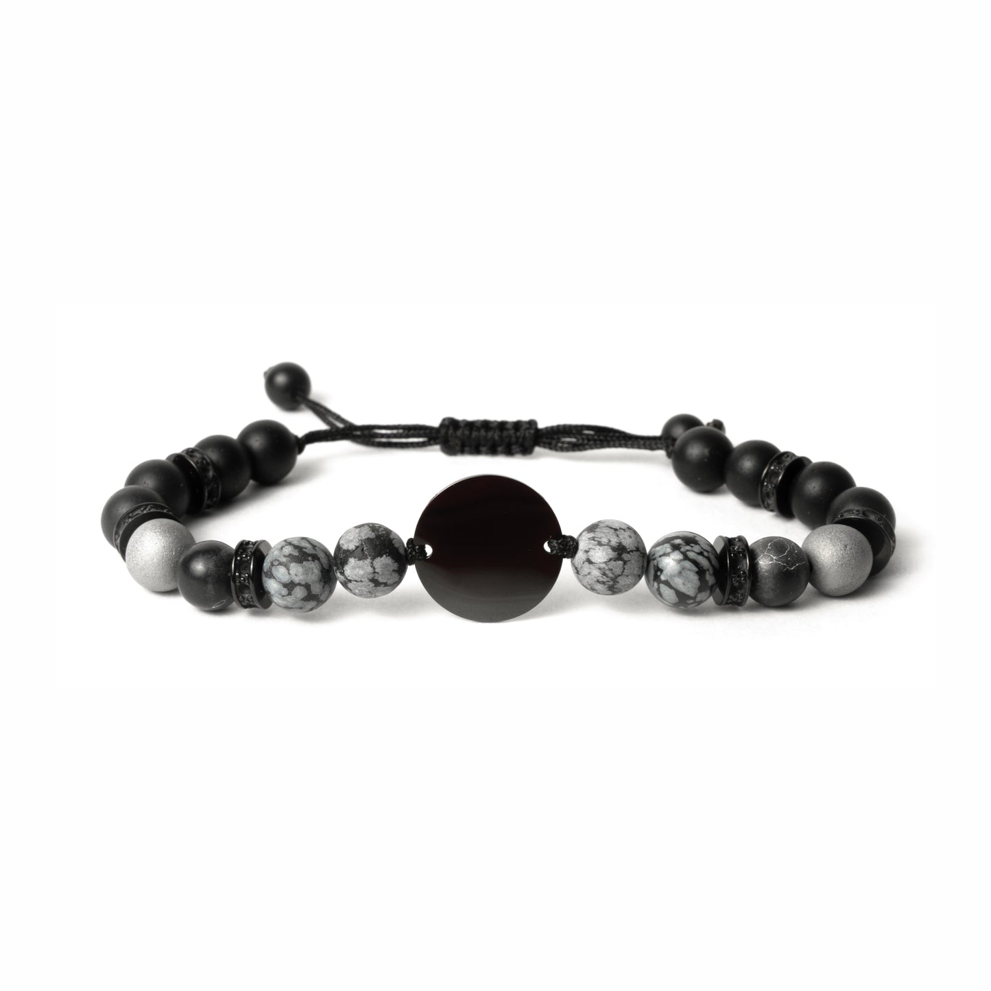 Pulsera Black Grey Stopper