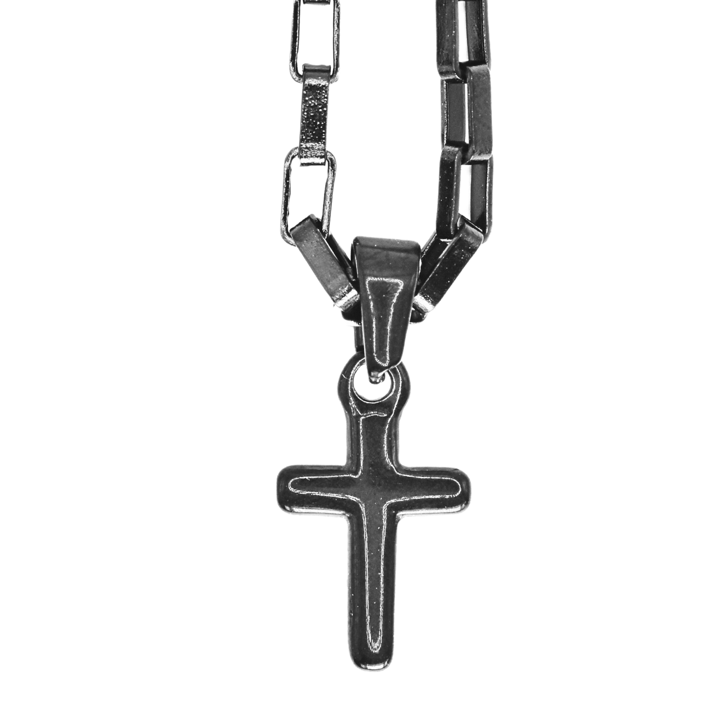 Cadena Rectangle Box con Micro Cruz