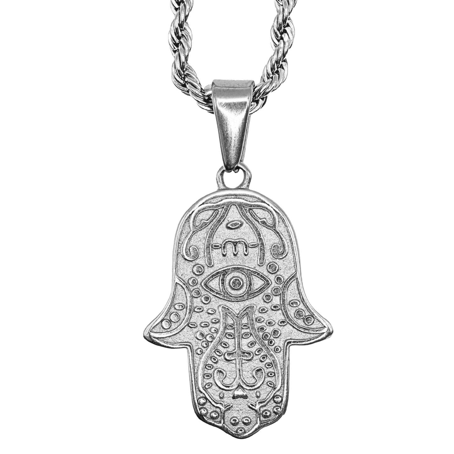 Cadena Rope Fina con Dije de Hamsa