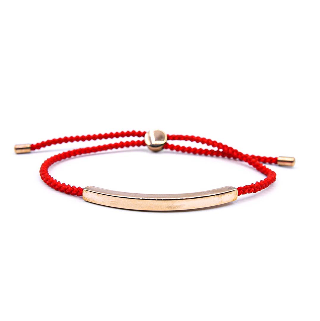 Pulsera Minimalista Personalizada Hilo Rojo