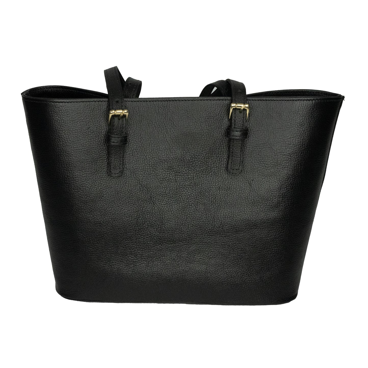 Cartera Tote Negro Granulado