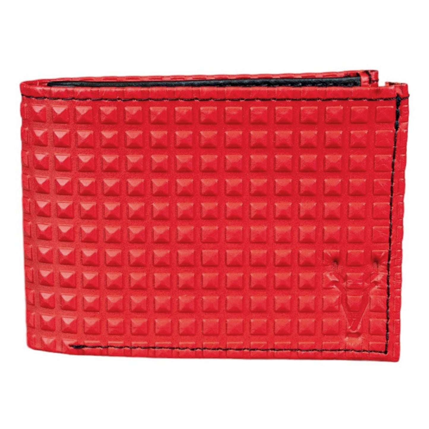 Billetera Compacta Rojo Diamante interior Negro Mate