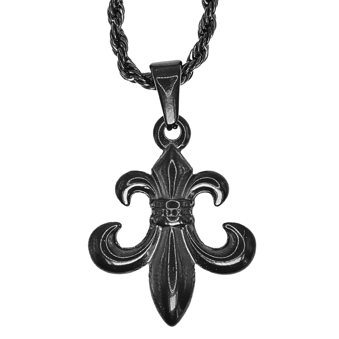 Cadena Rope Fina con Fleur de Liz