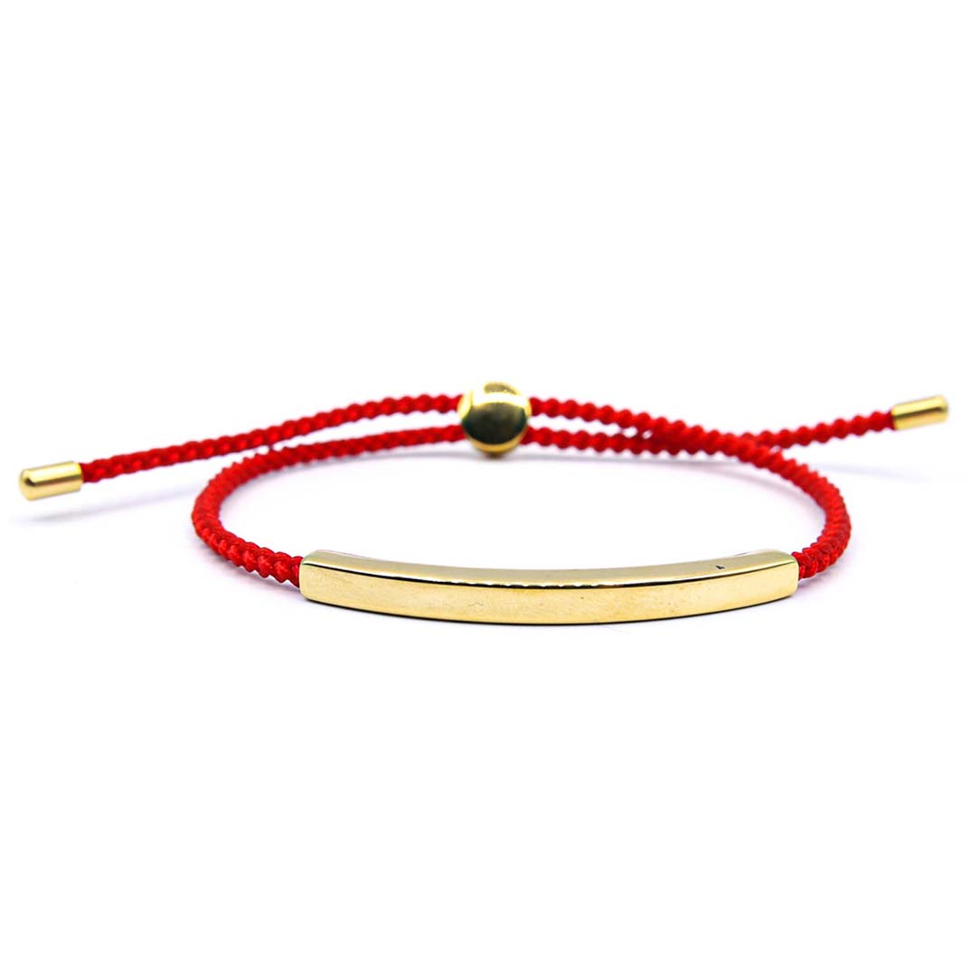 Pulsera Minimalista Personalizada Hilo Rojo