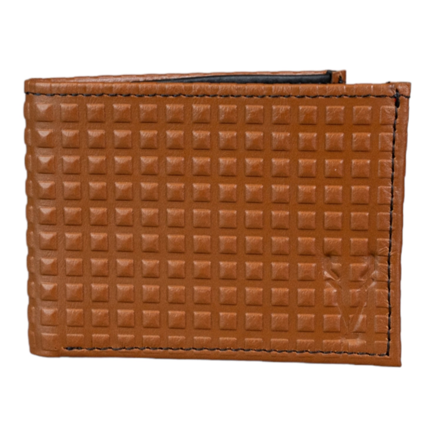 Billetera Compacta Marron Diamante interior Negro Mate