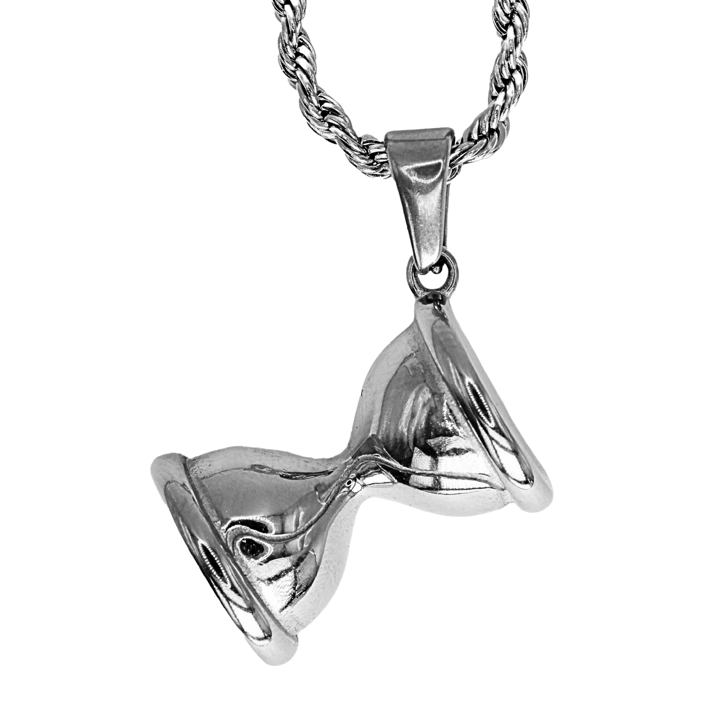 Cadena Rope Fina con Reloj de Arena