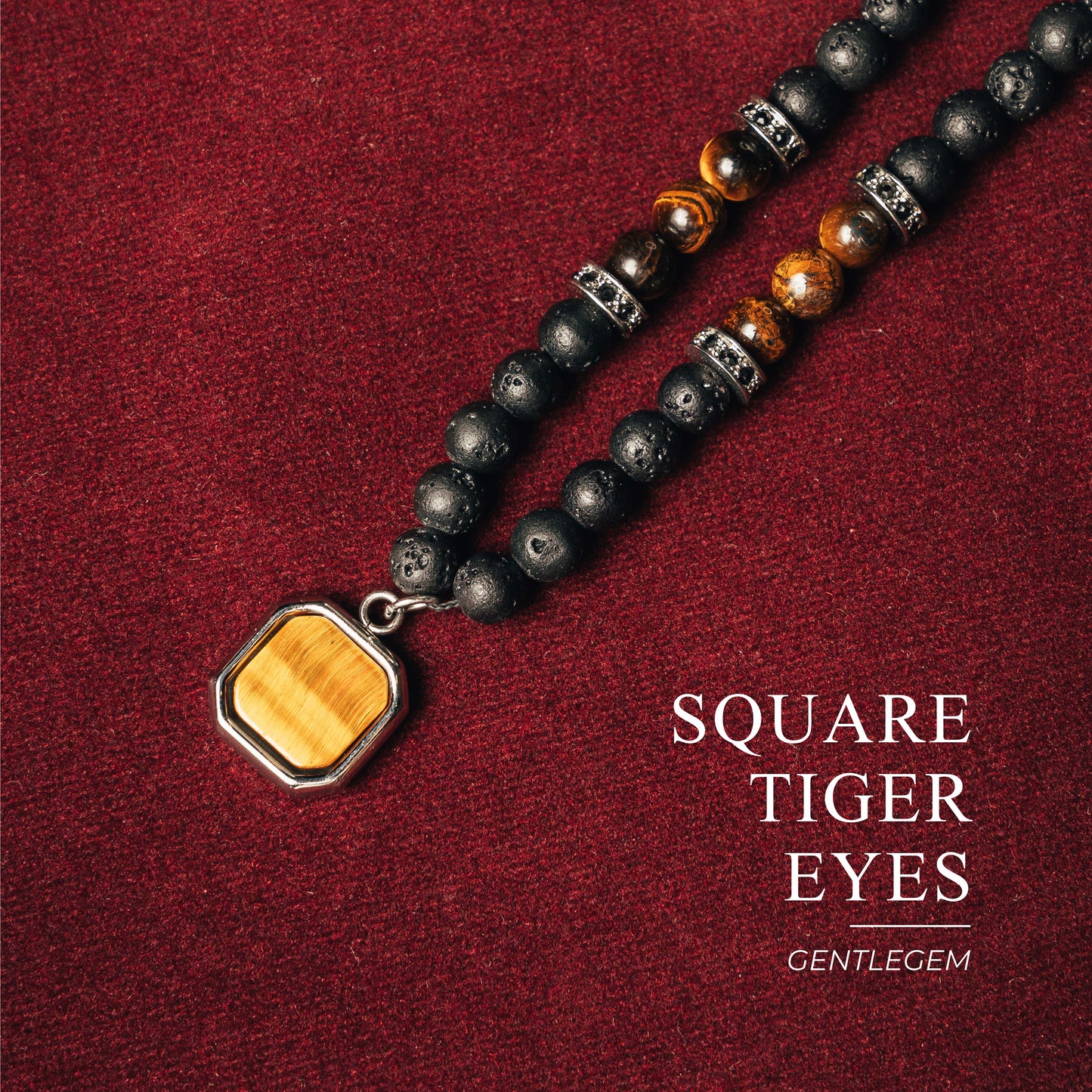 Collar Square Tiger Eyes