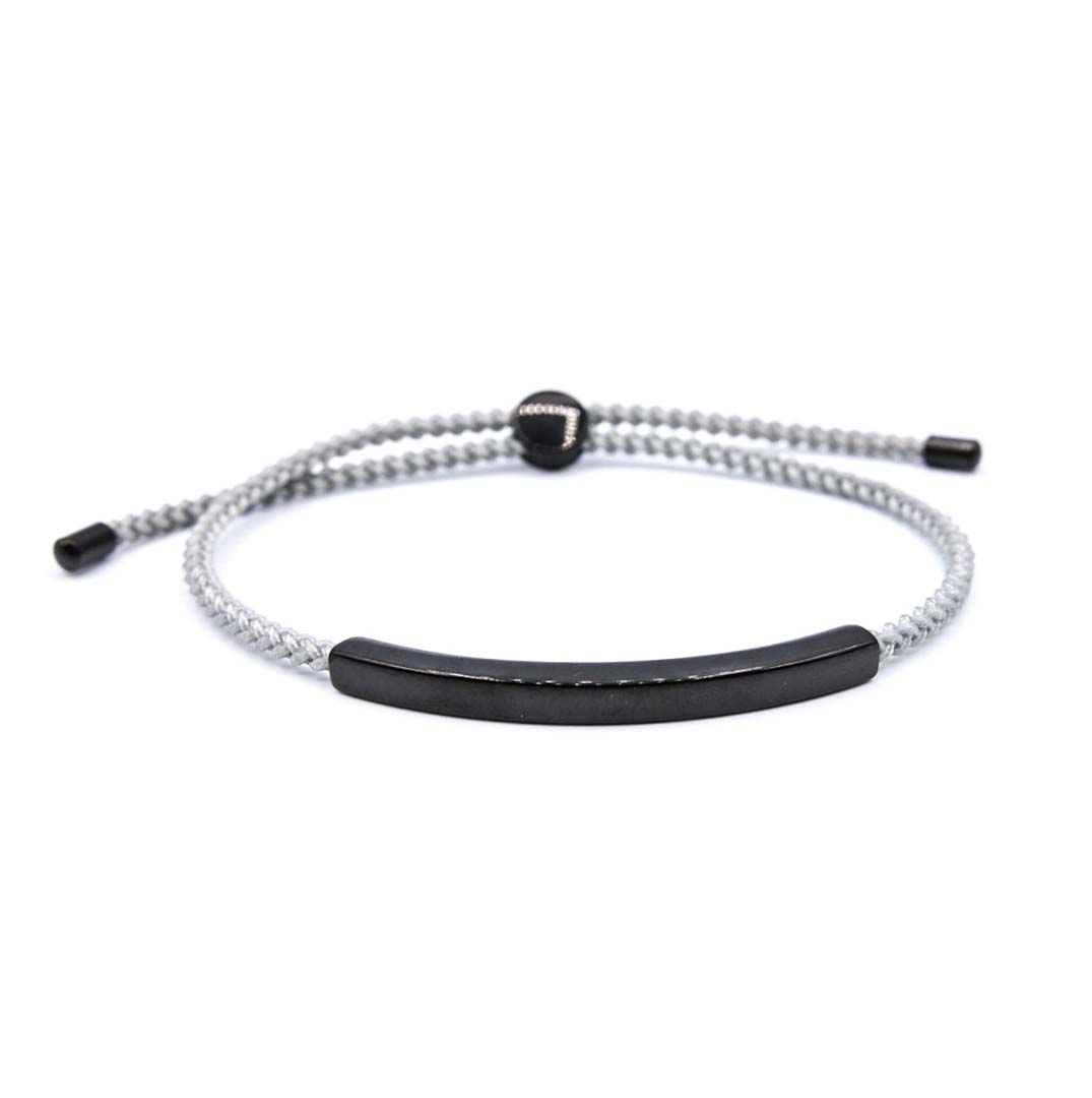 Pulsera Minimalista Personalizada Hilo Gris