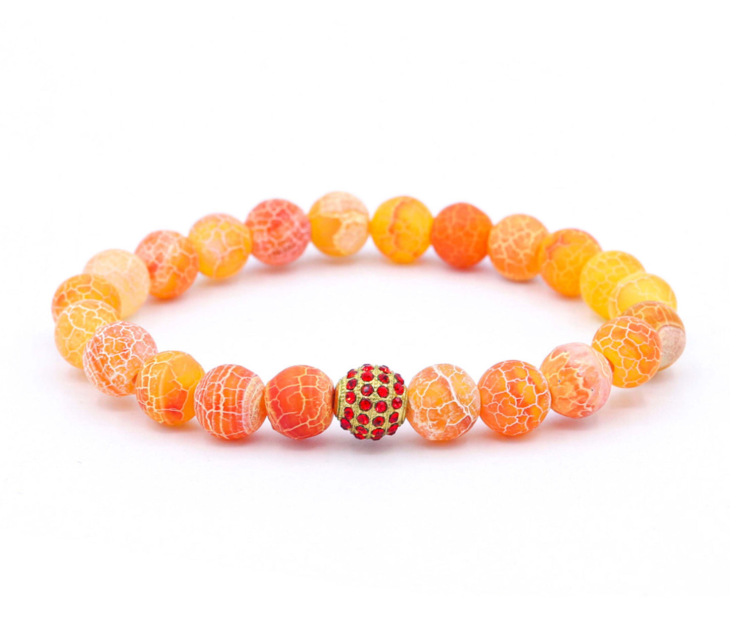 Pulsera Disco Ball Oro18K / Naranja