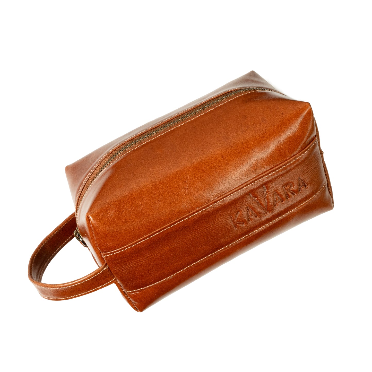 Neceser Mini Marron Brilloso Claro