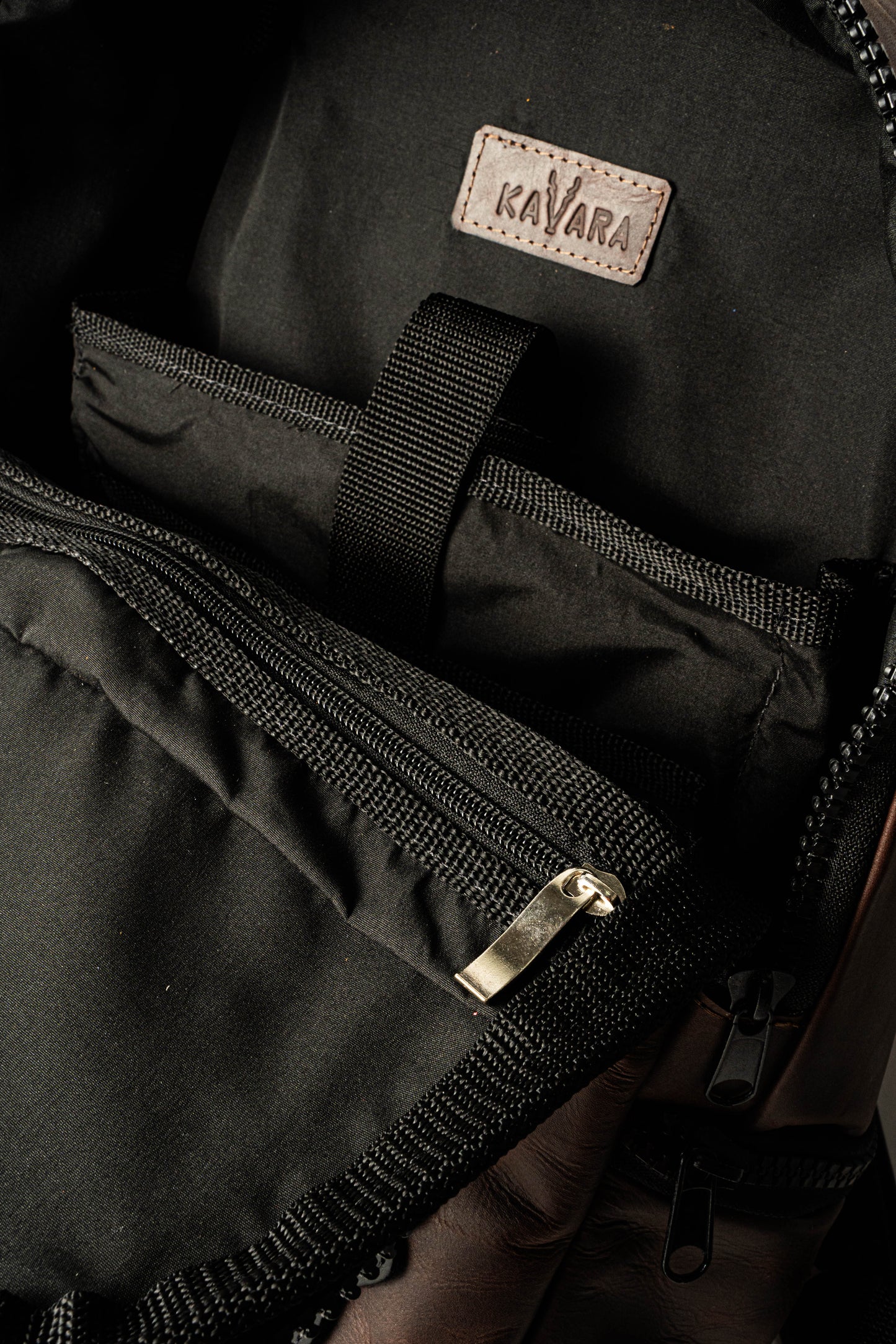 Mochila Cuero Marron Oscuro Vintage