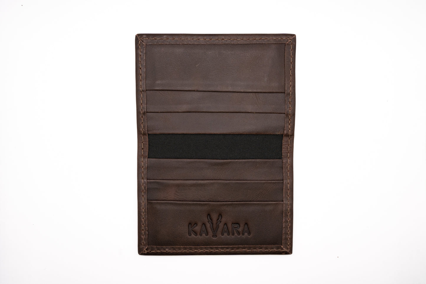 Tarjetero Doble Marron Oscuro Vintage