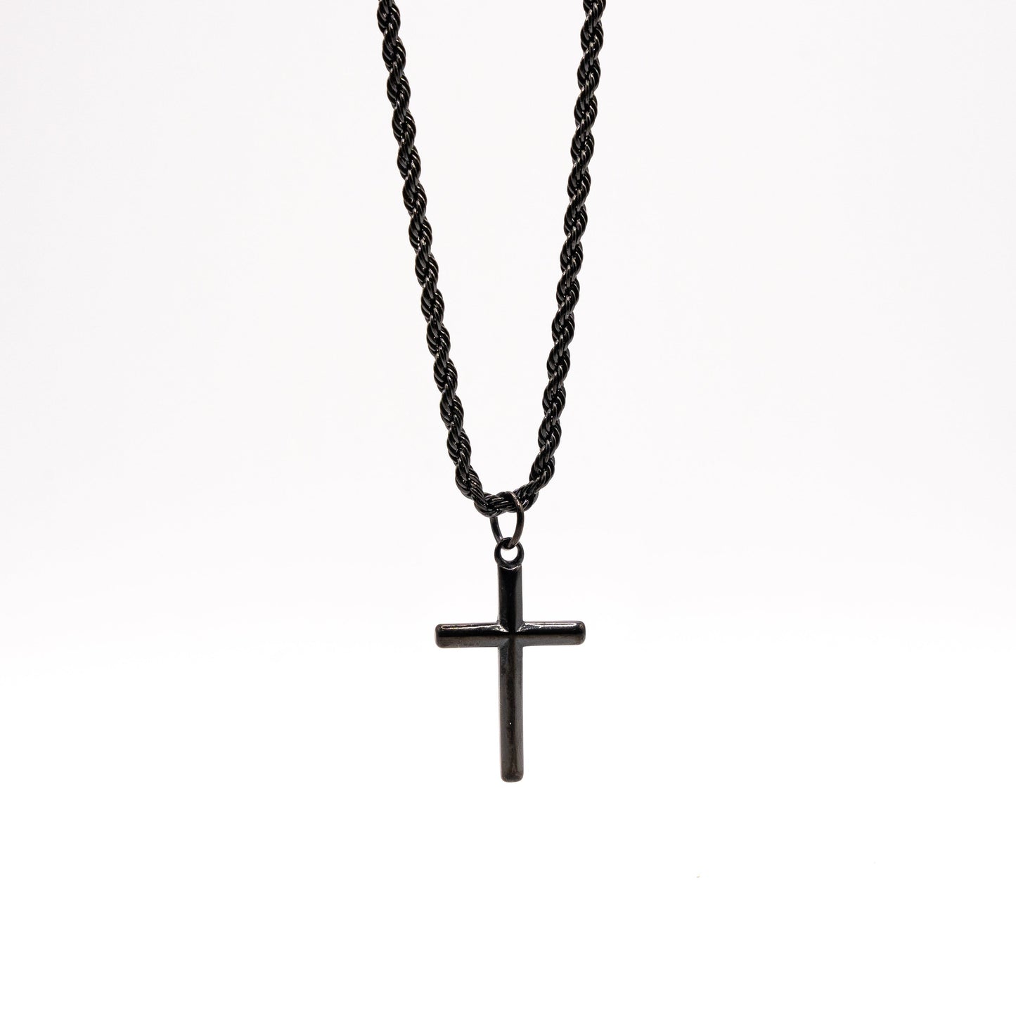 Cadena Rope Fina con Cruz Minimalista Fina