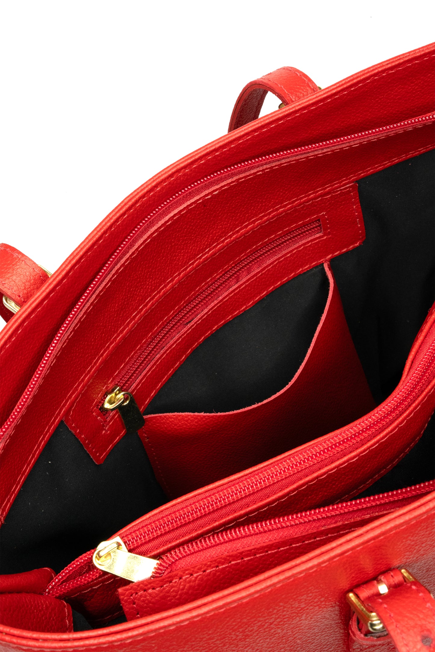 Cartera Tote Rojo Granulado