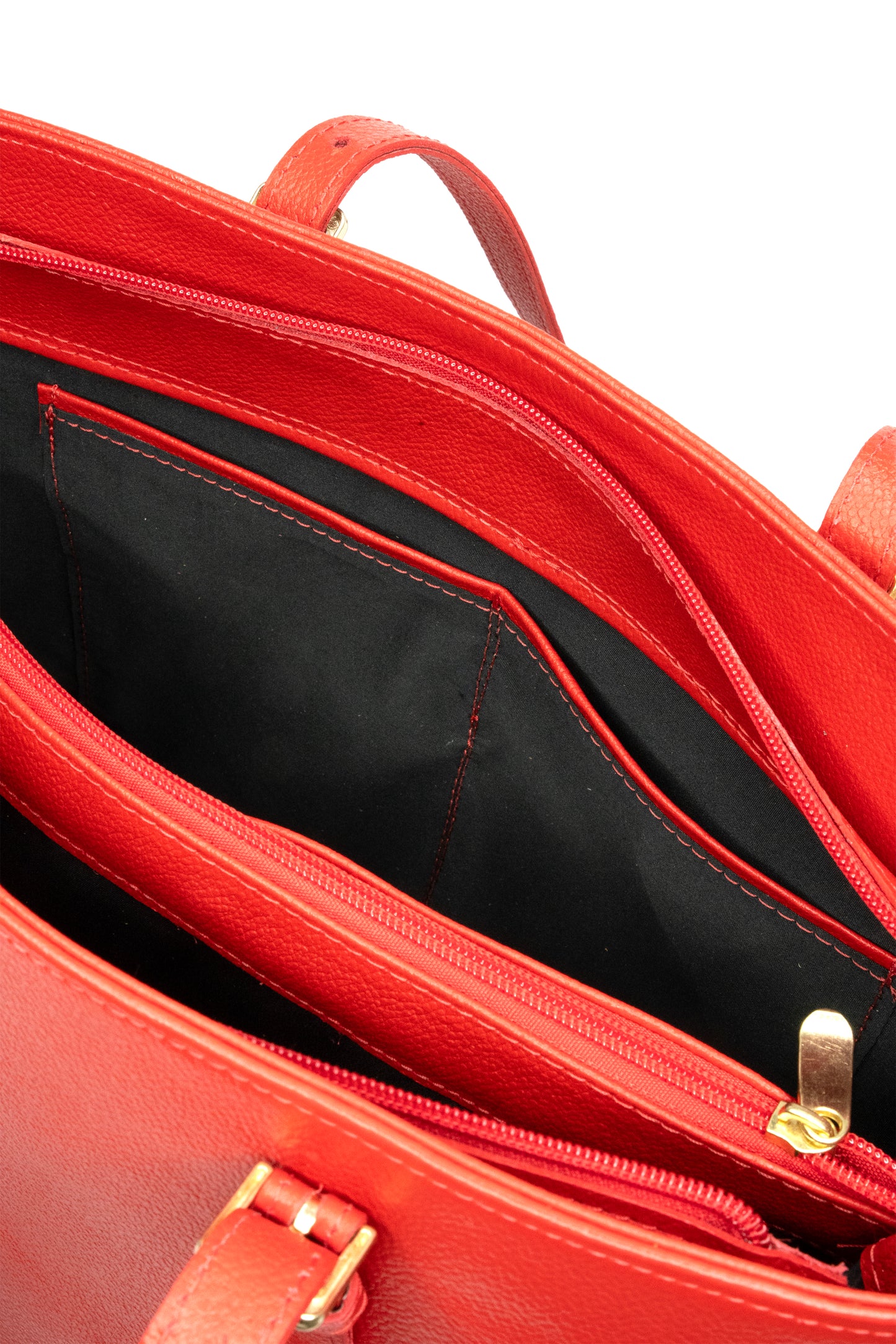 Cartera Tote Rojo Granulado