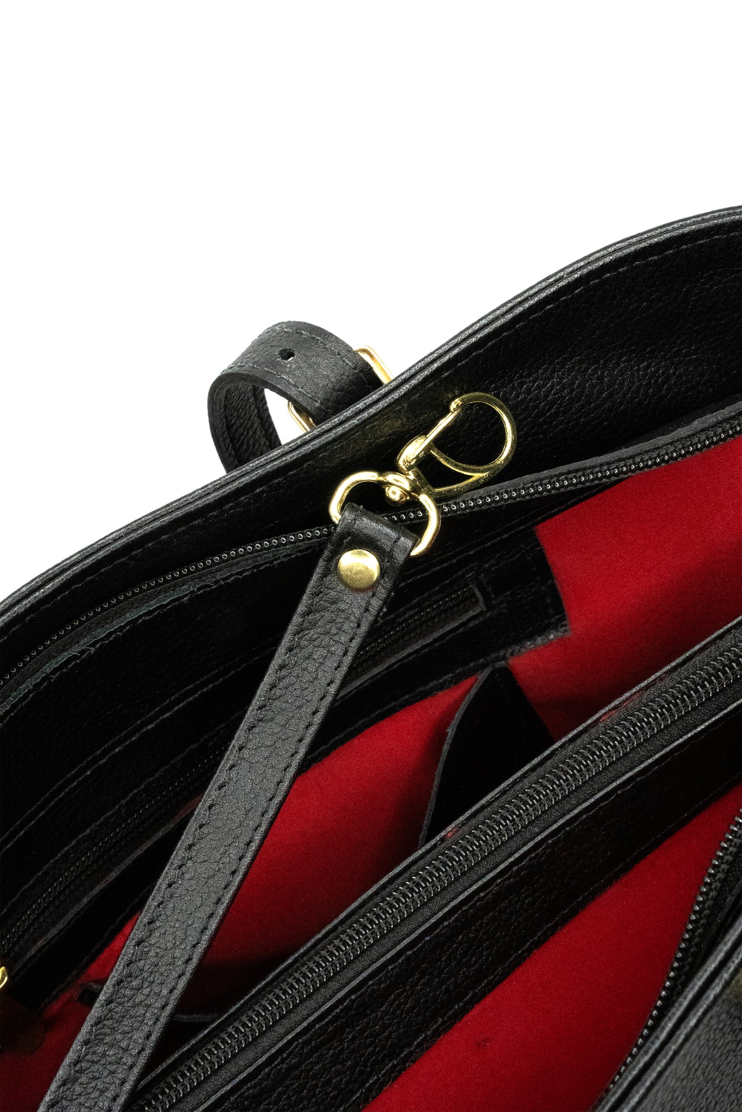 Cartera Tote Negro Granulado