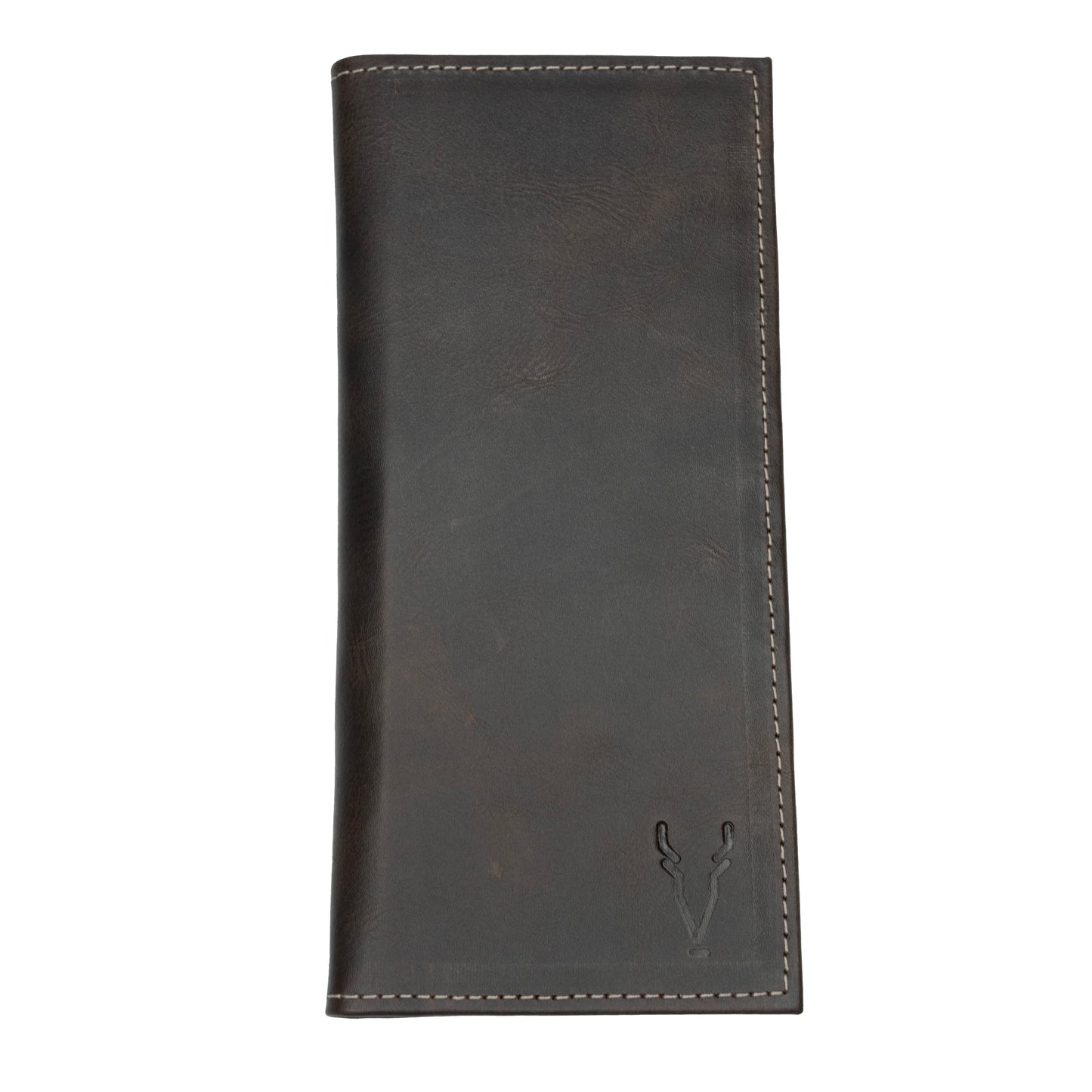 Porta Chequera Marron Oscuro Vintage