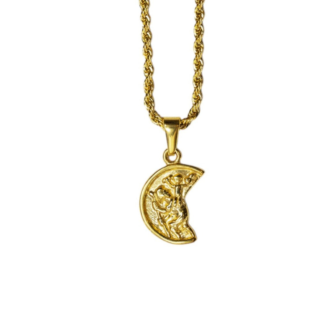 Cadena Rope Fina con Medalla de Saint Cristopher