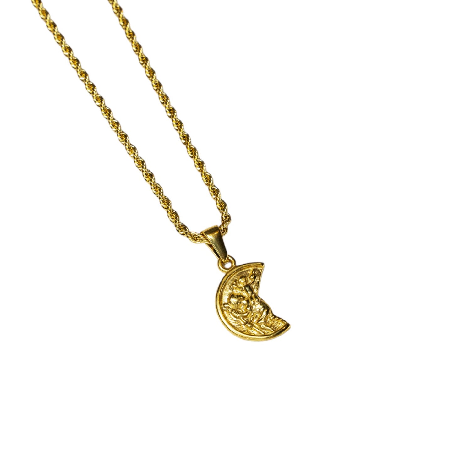 Cadena Rope Fina con Medalla de Saint Cristopher
