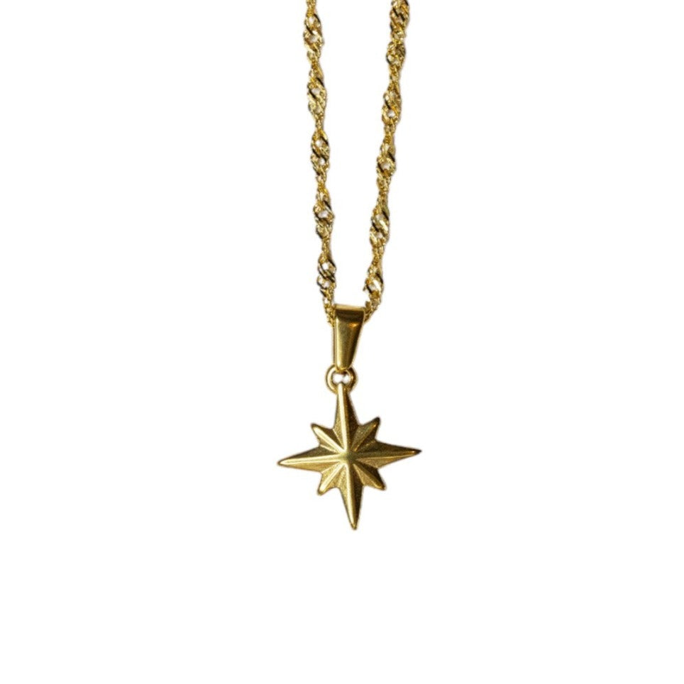 Cadena Curb con Estrella de Belen