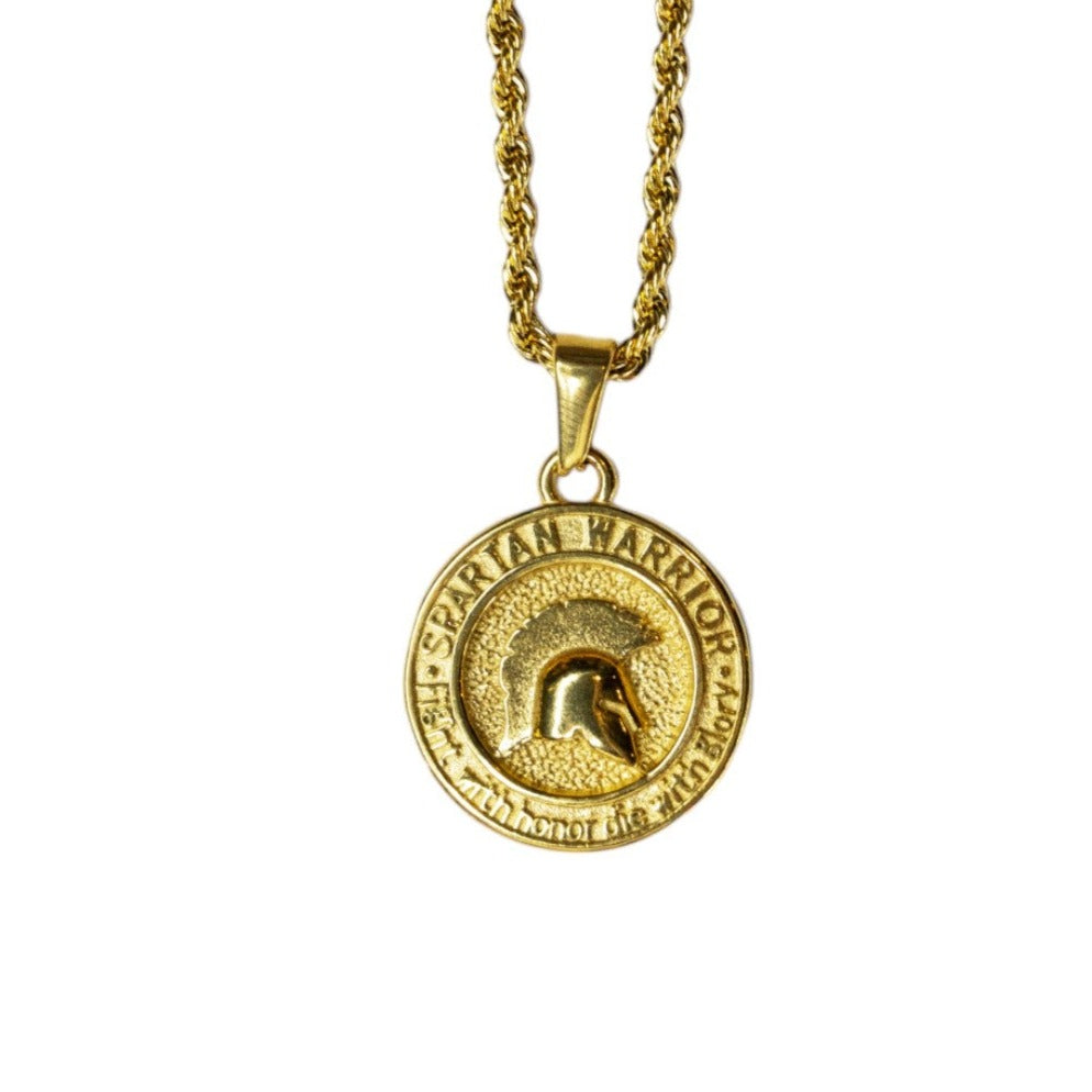 Cadena Rope Fina con Medalla Espartana
