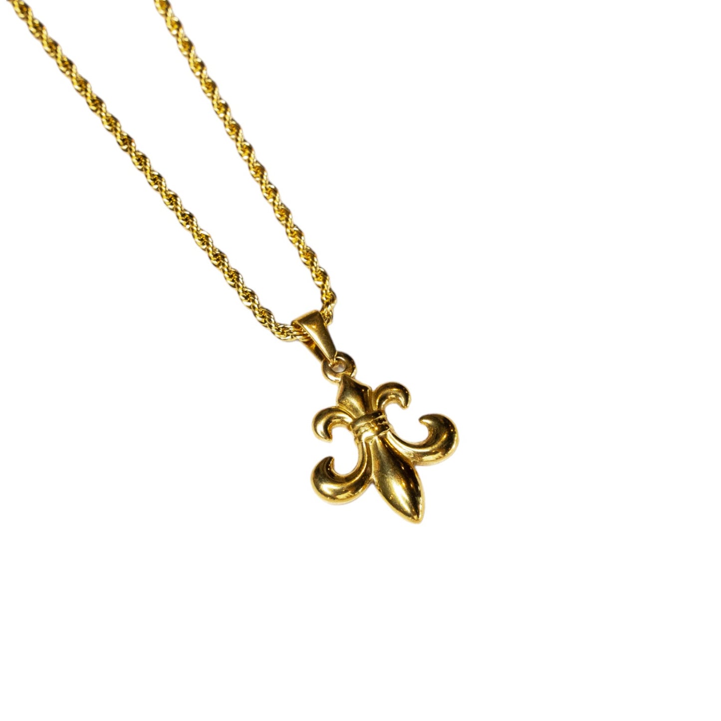 Cadena Rope Fina con Fleur de Liz