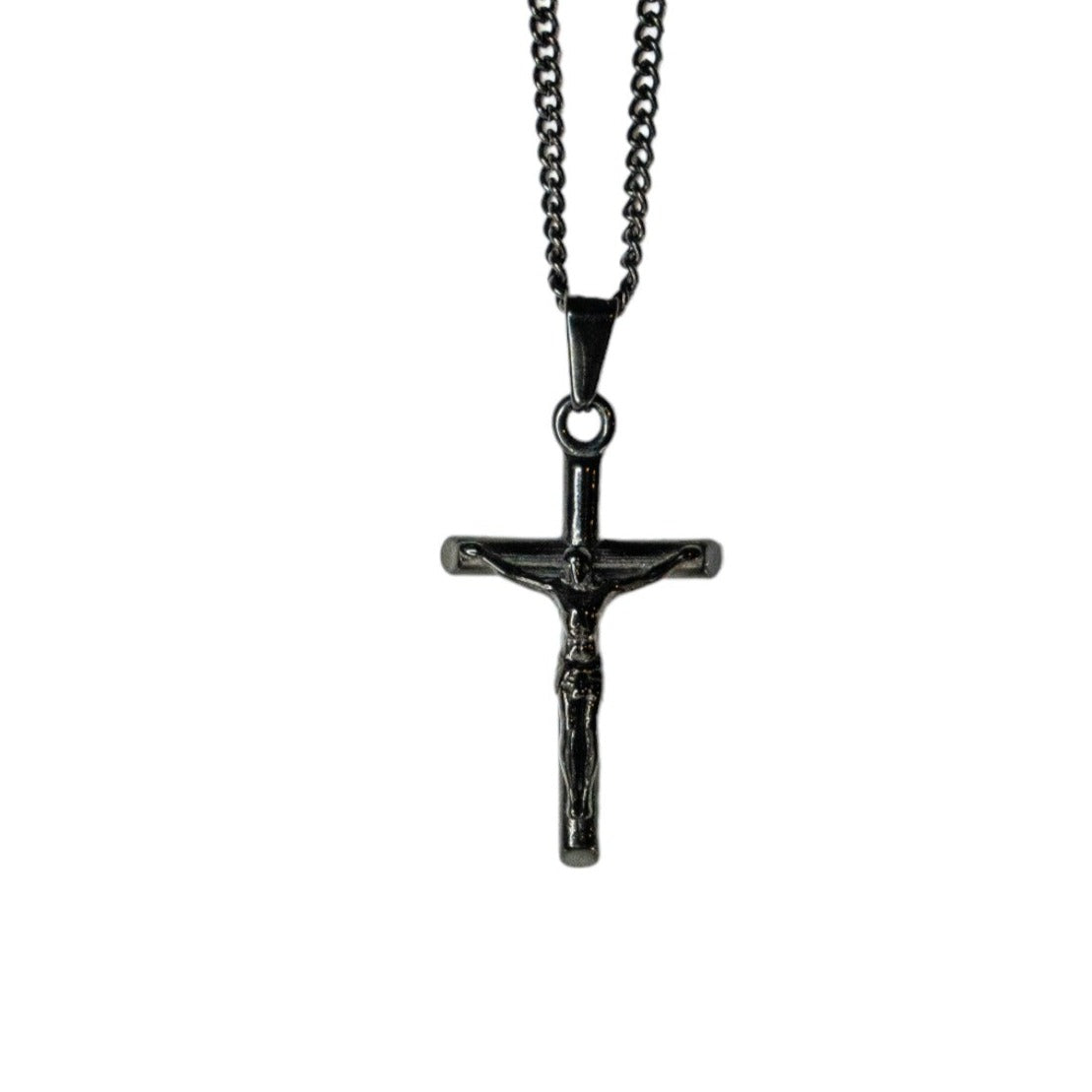 Cadena Cubana Fina con Crucifijo