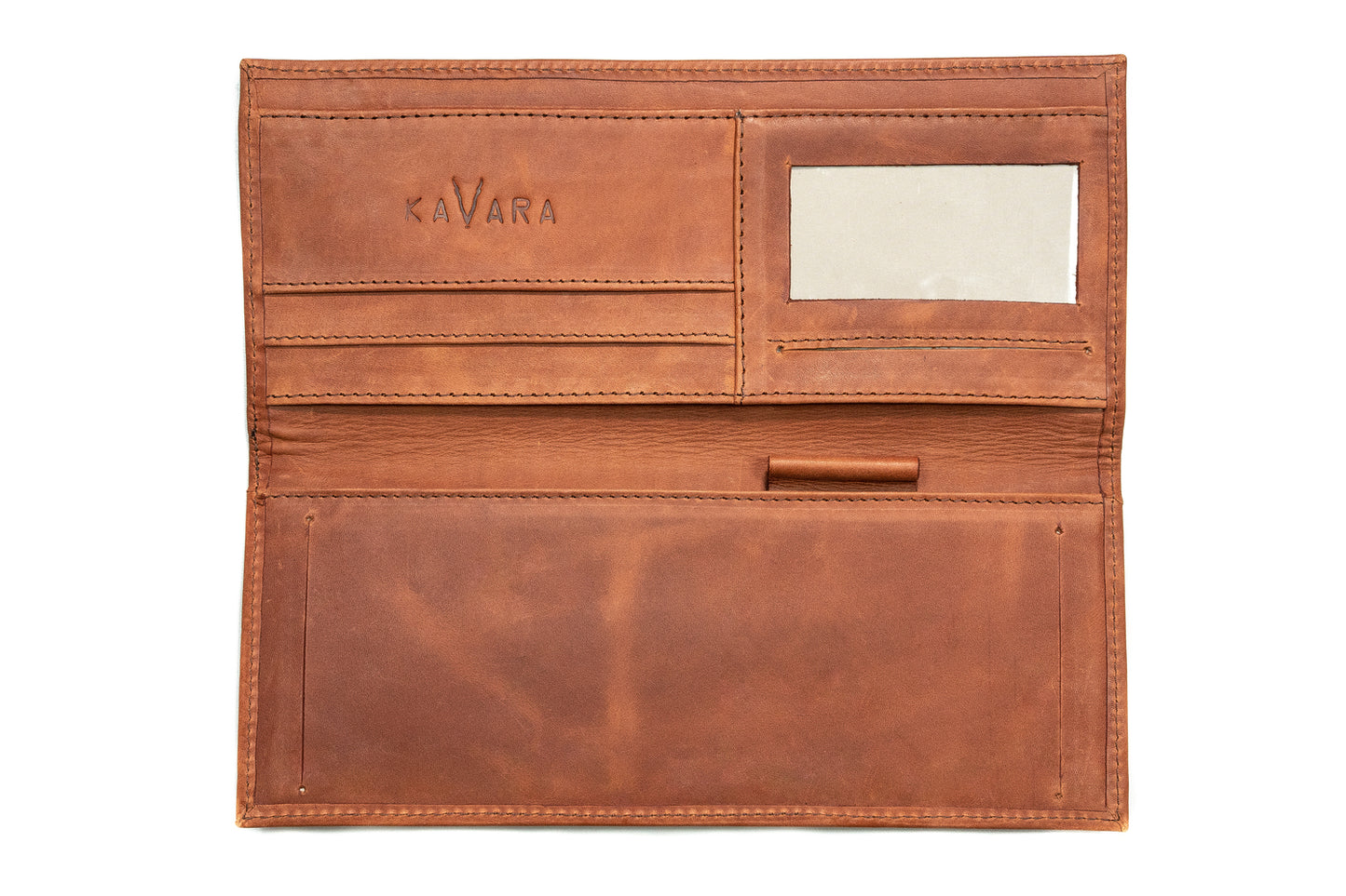 Porta Chequera Marron Rojizo Vintage