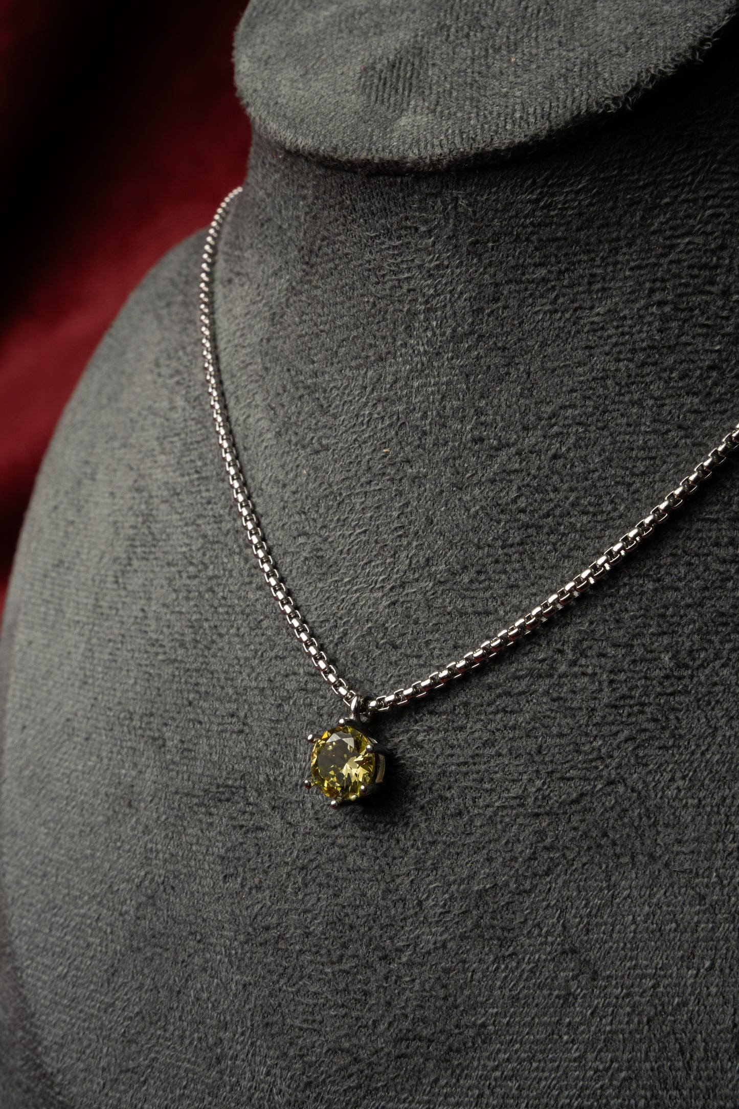Cadena Pearl con Gem Lime Green
