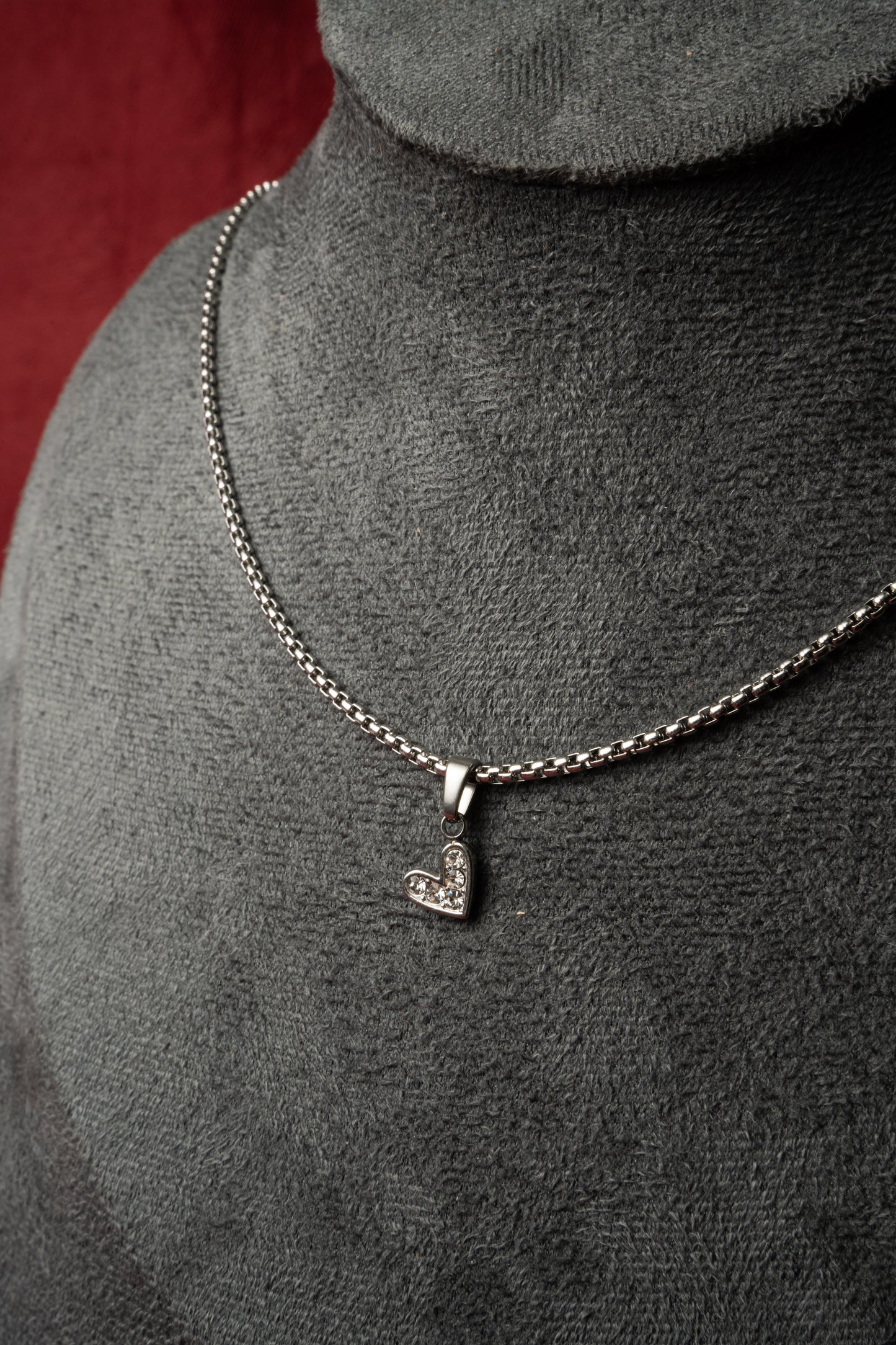 Cadena Pearl con Micro Heart White