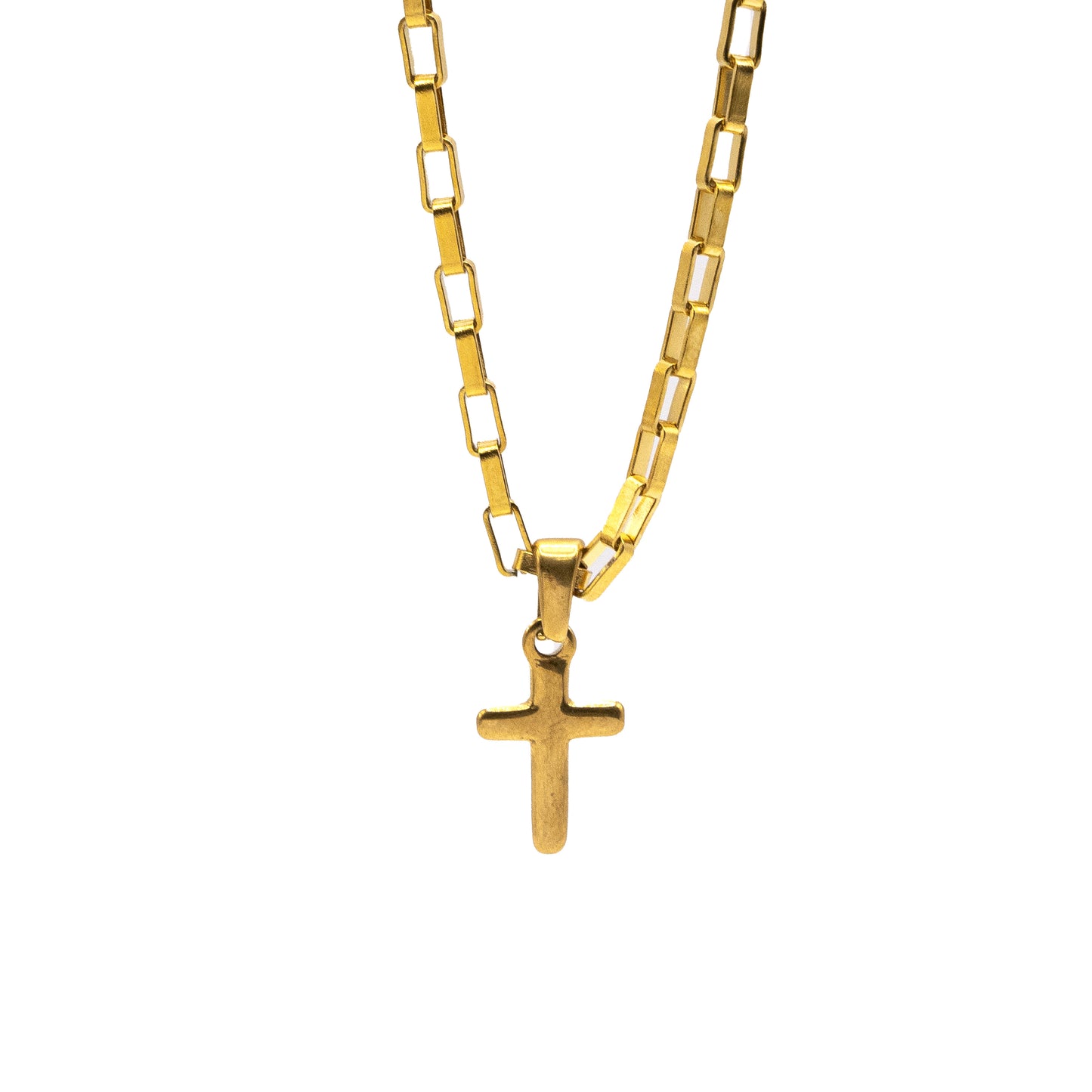 Cadena Rectangle Box con Micro Cruz