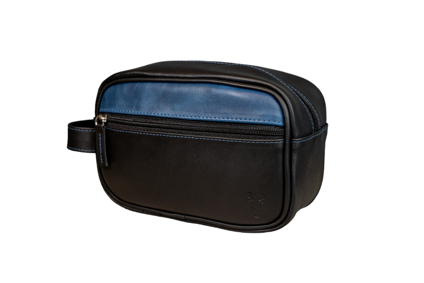 Neceser Compacto Negro Mate interior Azul Vintage
