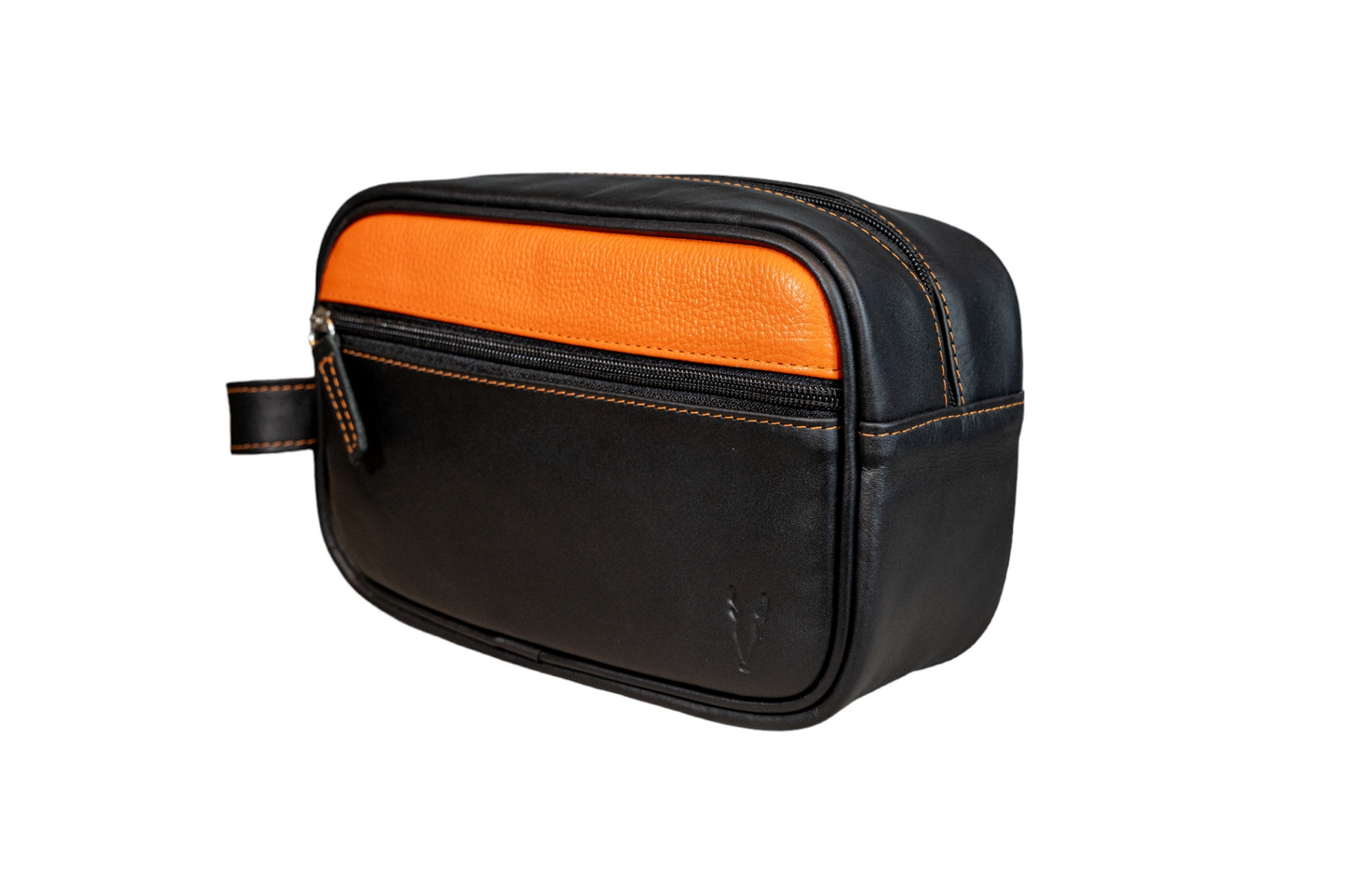 Neceser Compacto Negro Mate interior Naranja