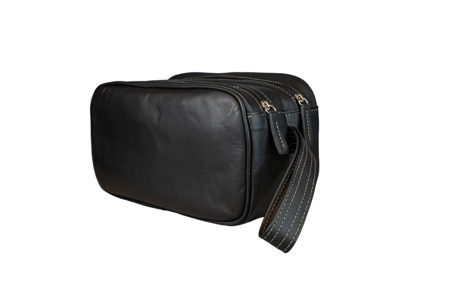 Neceser Doble Negro Mate Interior Verde Militar Granulado