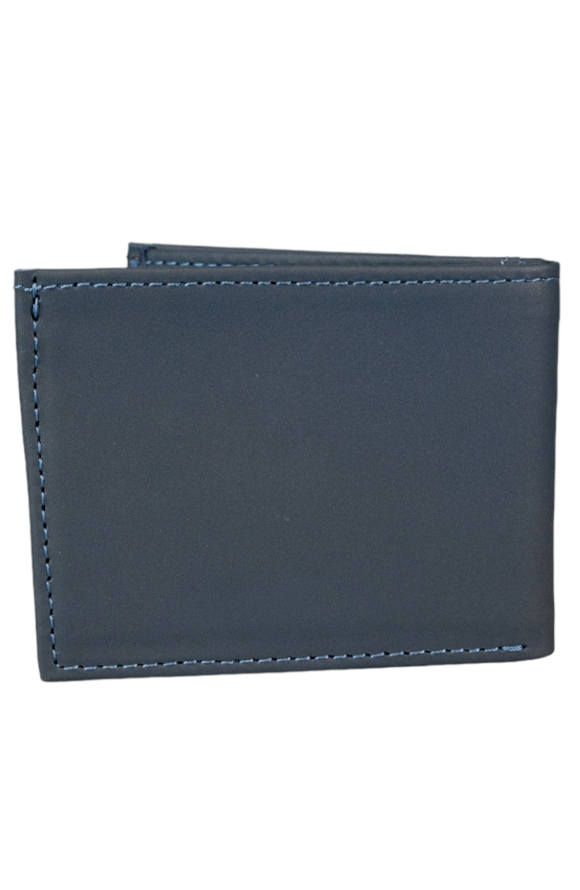 Billetera Compacta Azul Mate