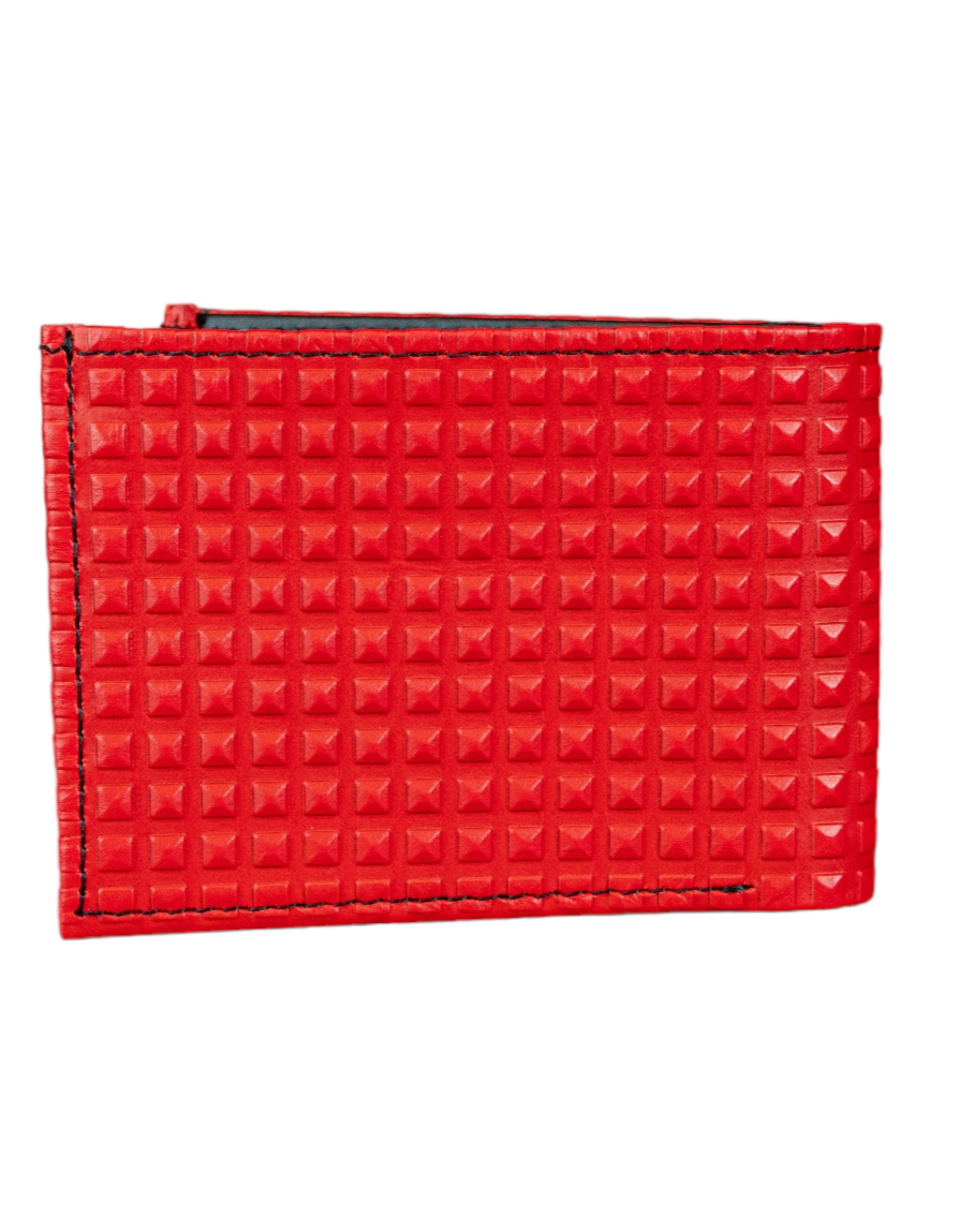 Billetera Compacta Rojo Diamante interior Negro Mate