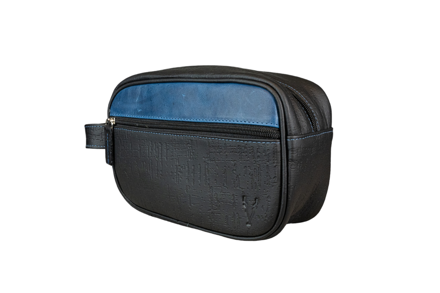 Neceser Compacto Negro Egipcio interior Azul Vintage