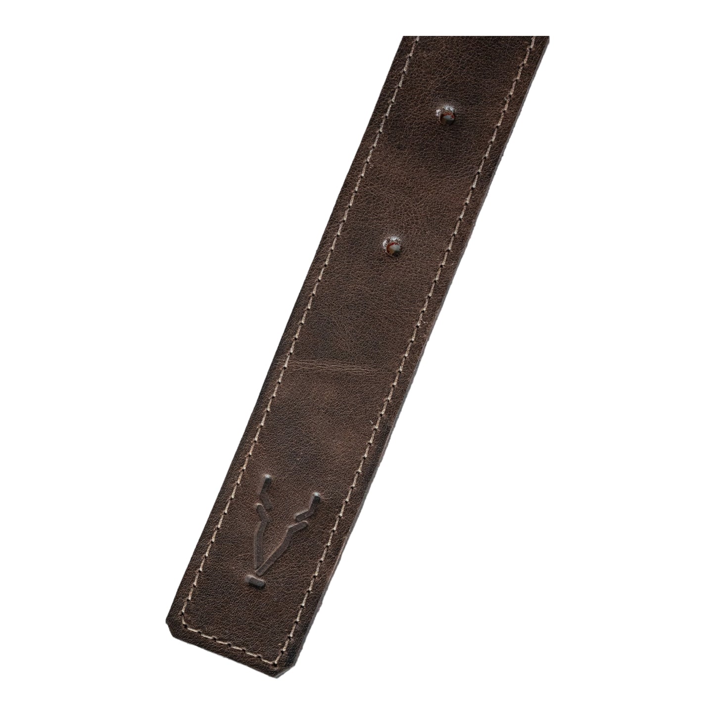 Cinto Doble Faz Marron Oscuro Vintage con Rojo Vintage