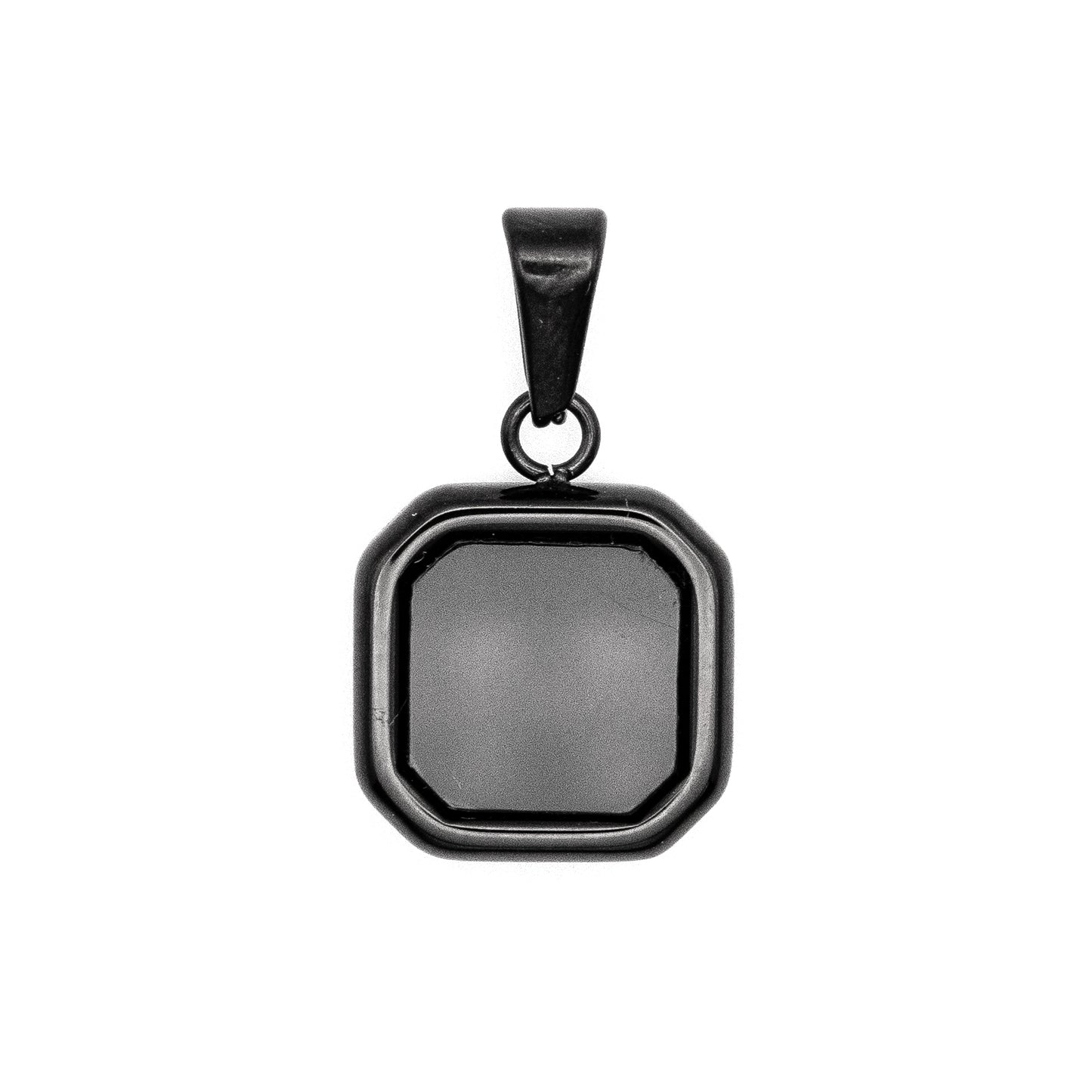 Dije Square Black Stone