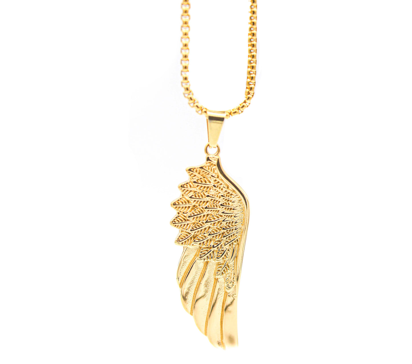 Cadena Pearl con Dije Angel Wing