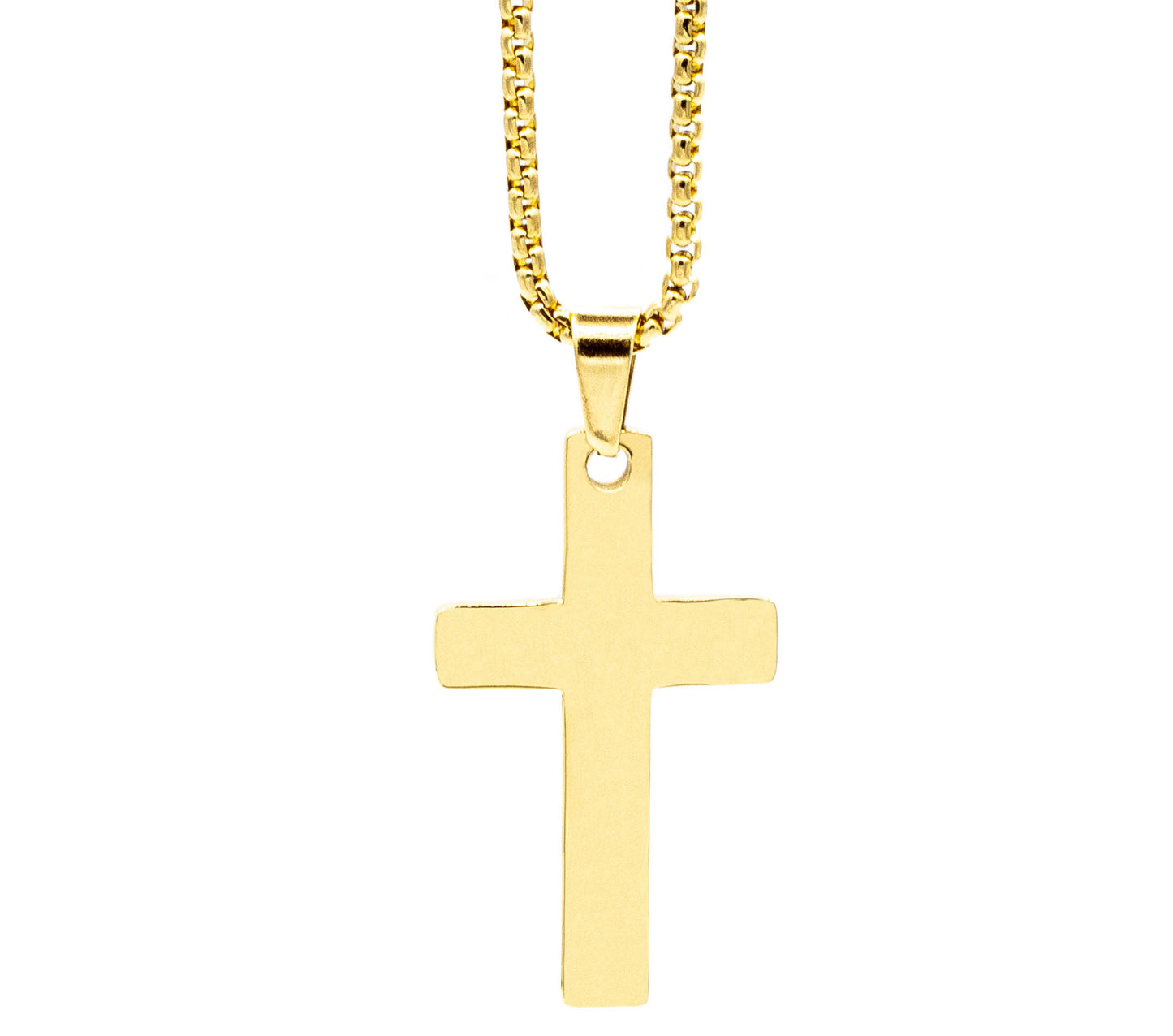 Cadena Pearl con Cruz Minimalista