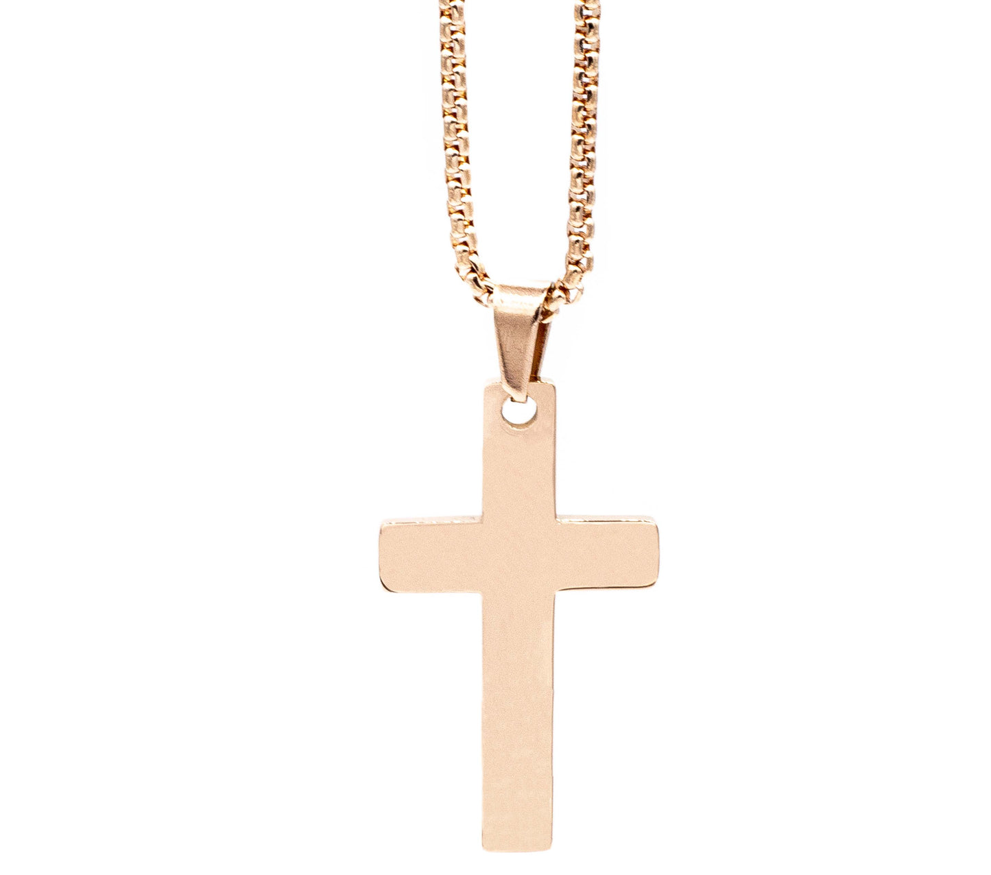 Cadena Pearl con Cruz Minimalista