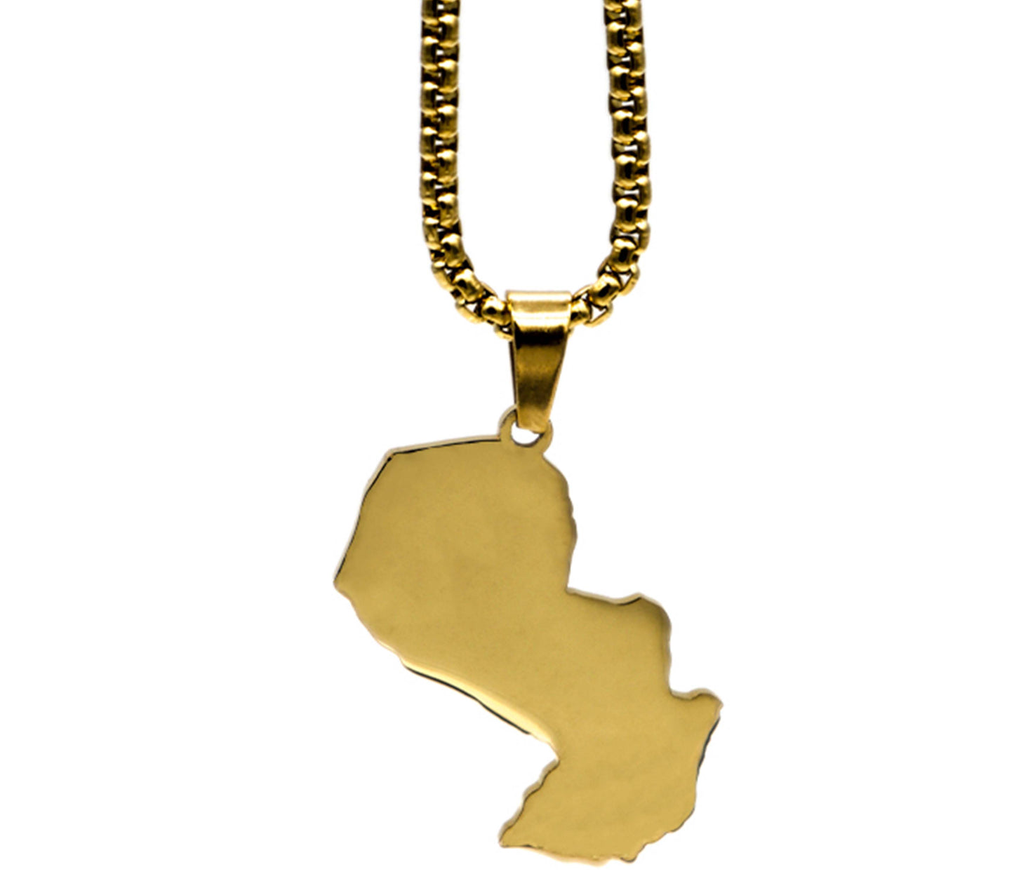 Cadena Pearl con Mapa de Paraguay