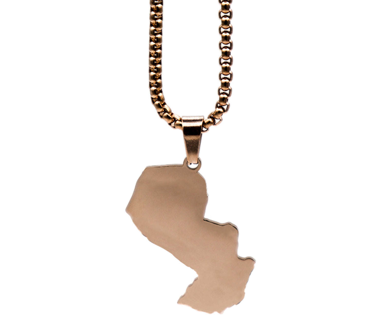 Cadena Pearl con Mapa de Paraguay