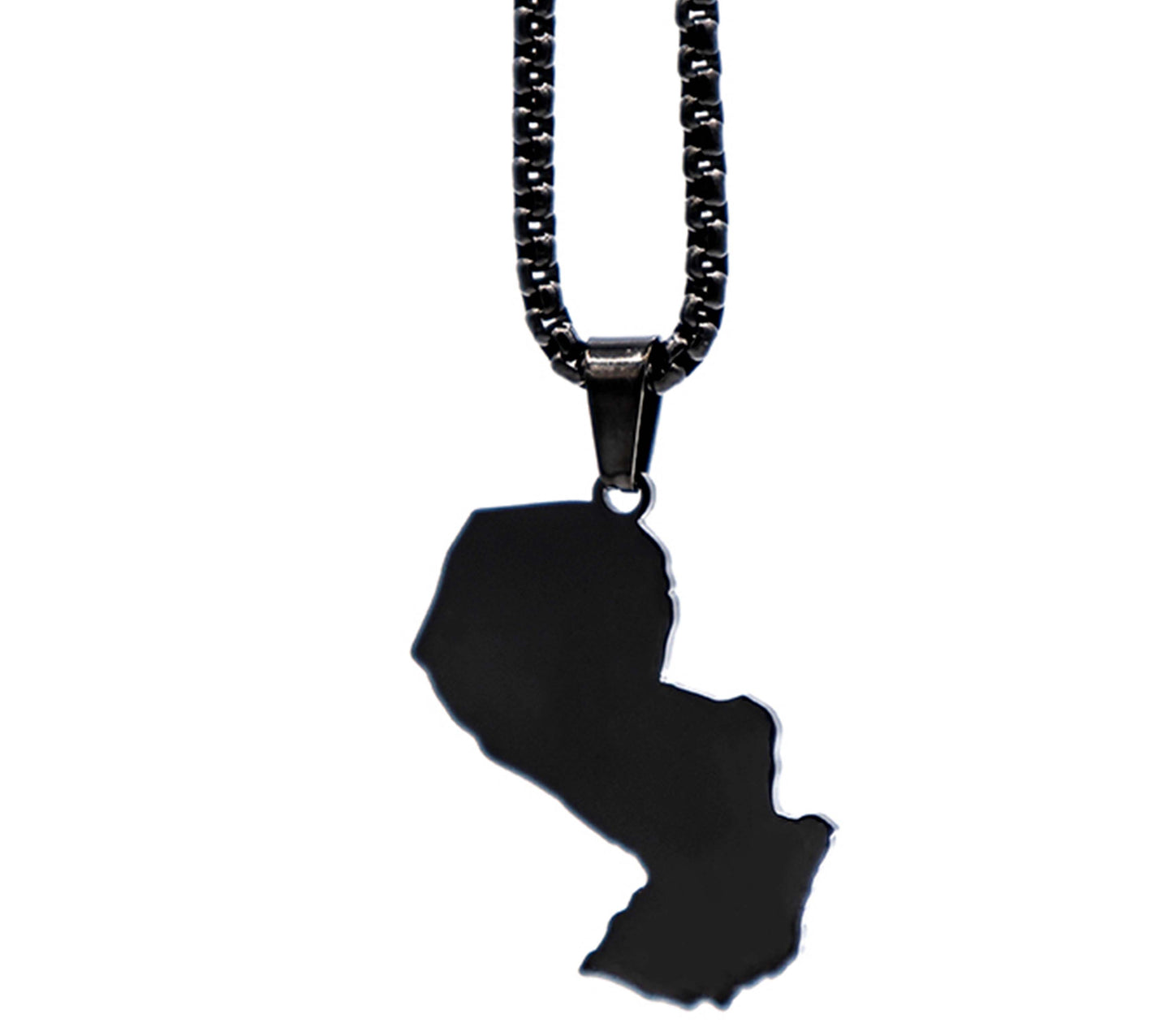 Cadena Pearl con Mapa de Paraguay
