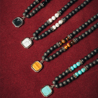 Collar Square Black Marmol