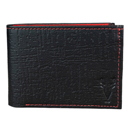 Billetera Grande Negro Egipcio interior Rojo Ferrari