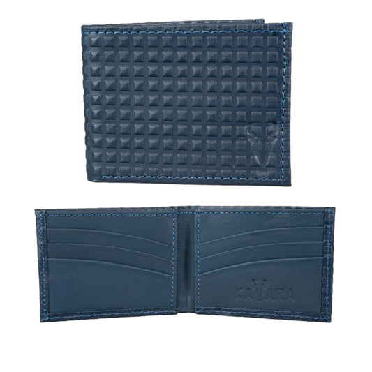 Billetera Compacta Azul Diamante interior Azul Mate