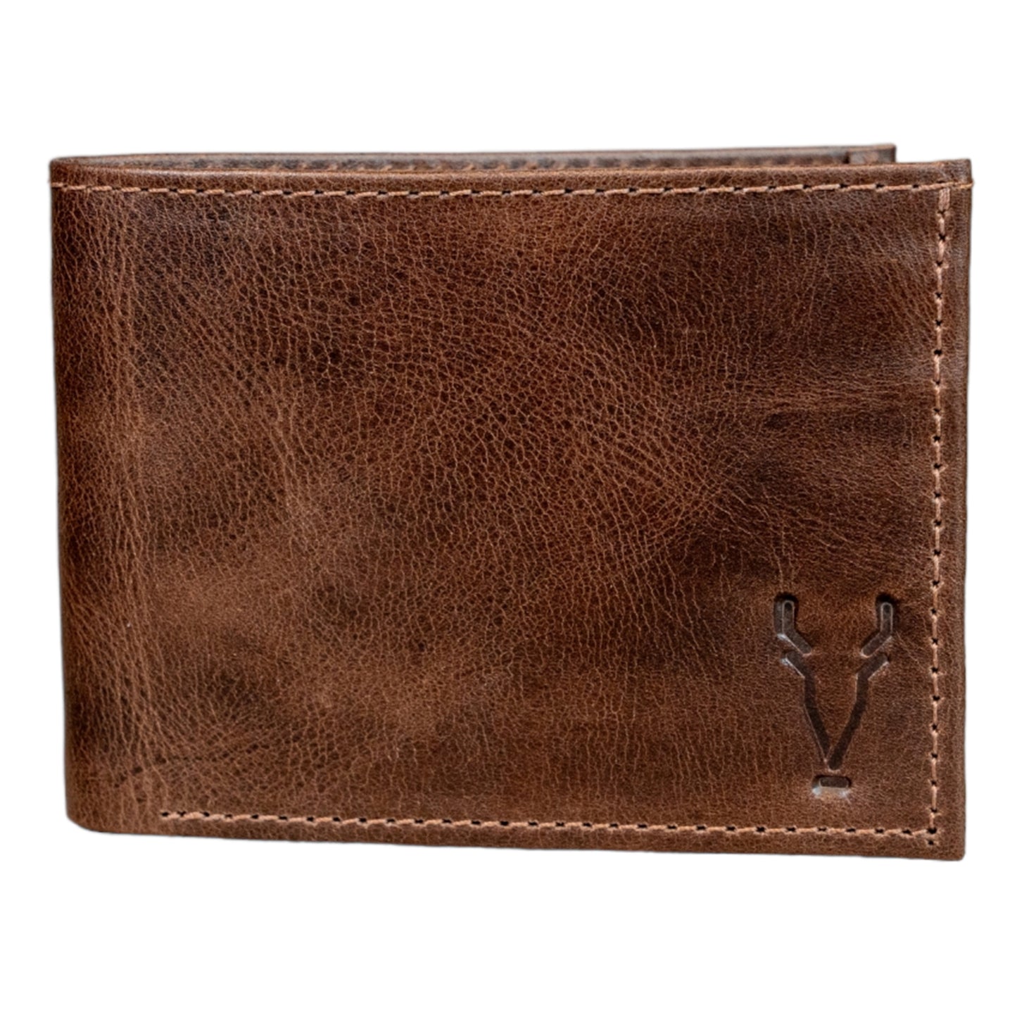 Billetera Grande Marron Oscuro Vintage
